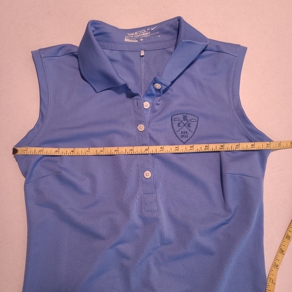 Nike Golf Tour Performance Dri-Fit Powder Blue Sleeveless Polo Woman's Small - Picture 8 of 9